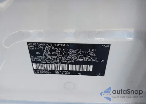 2008 Toyota Rav4 Limited V6 z USA, uszkodzony, nr VIN JTMBK31V285071357